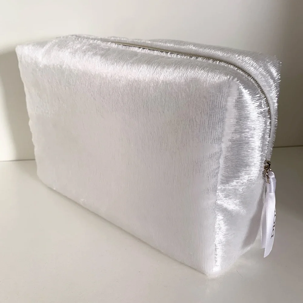 Dior furry zippy pouch